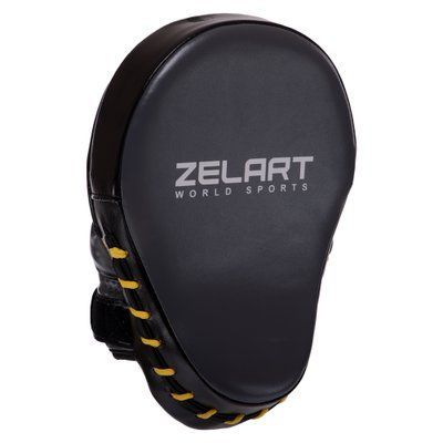 Лапа Вигнута для боксу та єдиноборств Zelart BO-7254 25x18x8см 1шт чорний