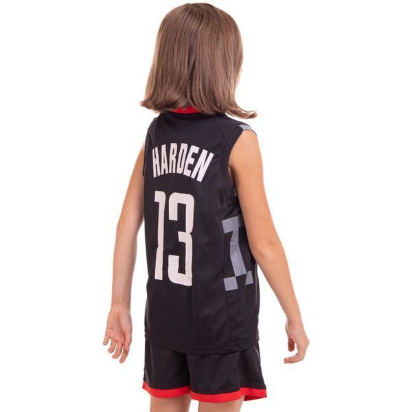 Форма баскетбольна підліткова NB-Sport NBA HOUSTON 13 BA-0968 S чорний-червоний