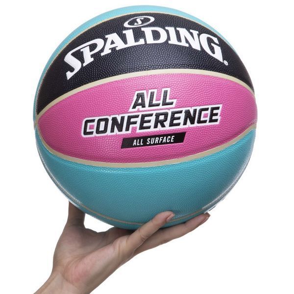 Мяч баскетбольный SPALDING 76895Y ALL CONFERENCE №7 голубой-черный