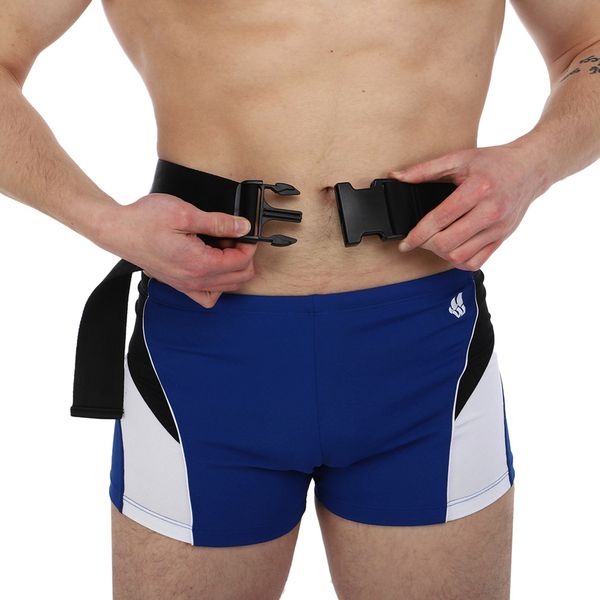 Поясной тренажер для плавания MadWave LONG BELT M077803405W красный