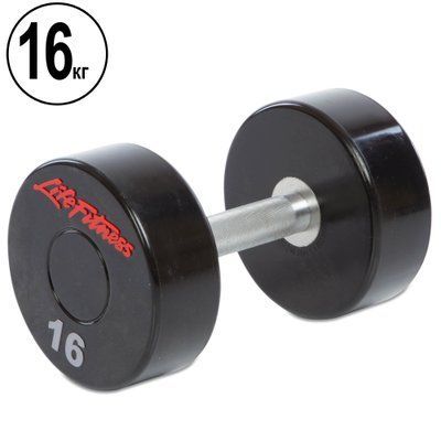 Гантель цільна професійна LIFE FITNESS SC-80081-16 1шт 16кг