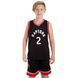 Форма баскетбольная детская NB-Sport NBA RAPTORS 2 BA-0969 M черный-красный