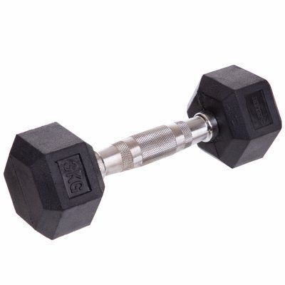 Гантель цільна шестигранна ZELART TA-5159-3 1шт 3кг