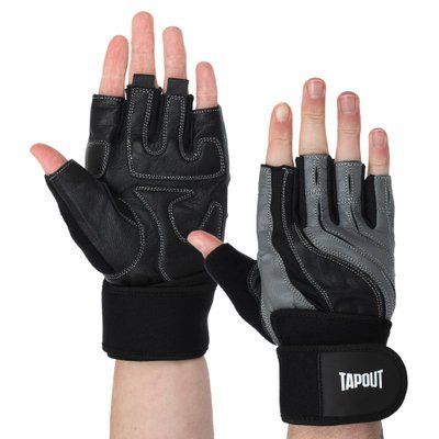 Рукавички для фітнесу та важкої атлетики TAPOUT SB168508 M чорний-сірий