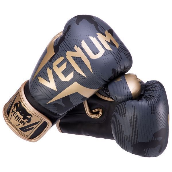 Перчатки боксерские на липучке VENUM ELITE VN1392-535 10 унций камуфляж