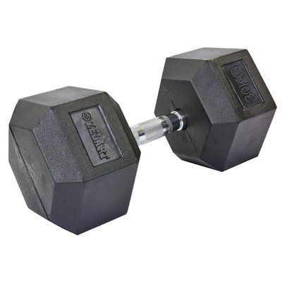 Гантель цільна шестигранна ZELART TA-5159-30 1шт 30кг