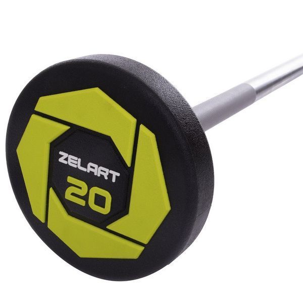Штанга фіксована пряма поліуретанова Zelart Urethane Barbell TA-2689-20 довжина-104см 20кг