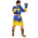 Халат боксерский TWINS FTR-2 M синий-желтый