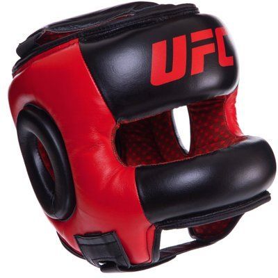Шлем боксерский с бампером кожаный UFC PRO UHK-75065 XL черный