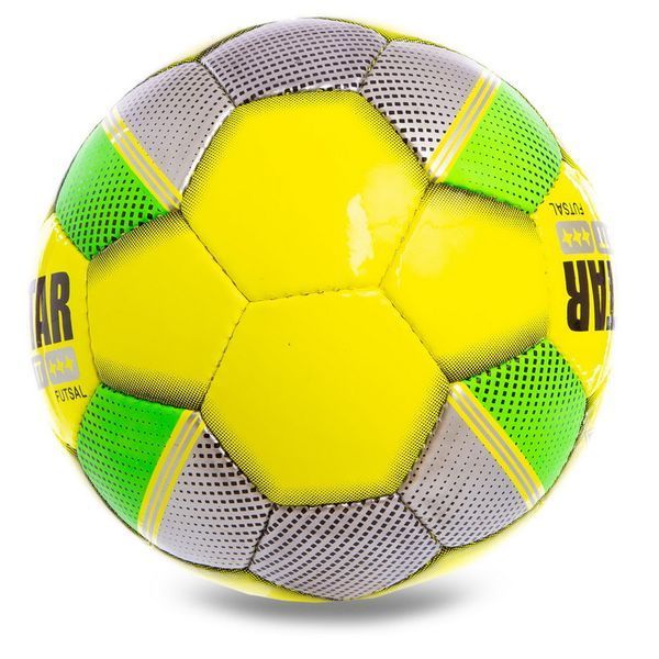 Мяч для футзала DERBYSTAR BRILLIANT BASIC PRO TT FB-0657 №4 серый желтый-салатовый