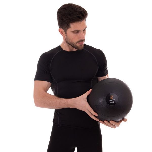 М'яч медичний слембол для кросфіту Zelart SLAM BALL FI-2672-25 25кг чорний