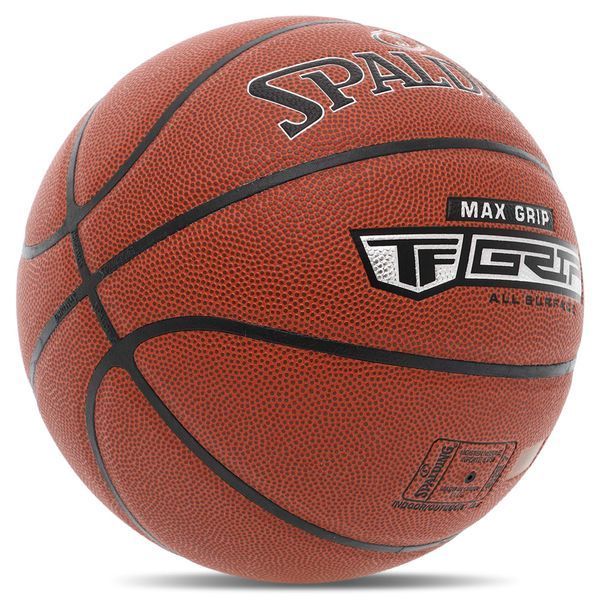 Мяч баскетбольный PU SPALDING TF MAX GRIP 76873Y №7 коричневый