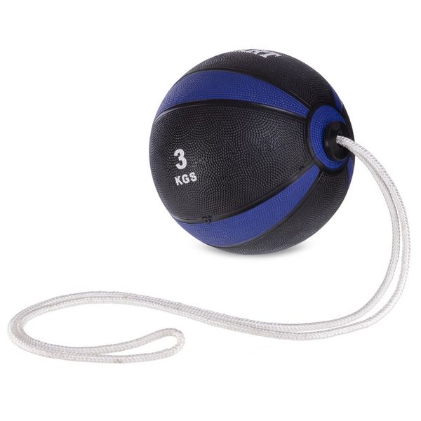 Мяч медицинский Tornado Ball Zelart FI-5709-3 3кг черный-зеленый