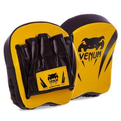 Лапа Вигнута для боксу та єдиноборств FLEX VNM VL-8325 18x16x5см 2шт жовтий-чорний