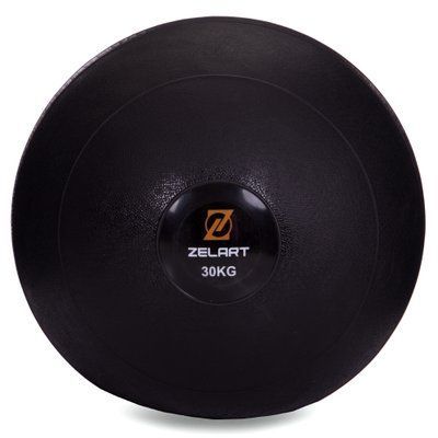 М'яч медичний слембол для кросфіту Zelart SLAM BALL FI-2672-30 30кг чорний