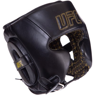 Шолом боксерський у мексиканському стилі шкіряний UFC PRO Prem Lace Up UHK-75054 S-M чорний