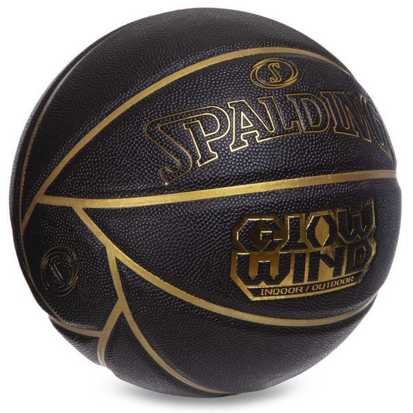 М'яч баскетбольний SPALDING 76992Y GLOW WIND №7 чорний