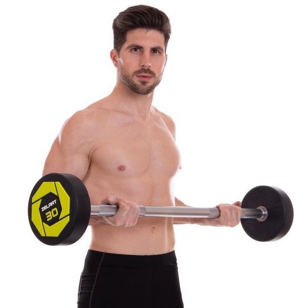 Штанга фіксована пряма поліуретанова Zelart Urethane Barbell TA-2689-30 довжина-107см 30кг
