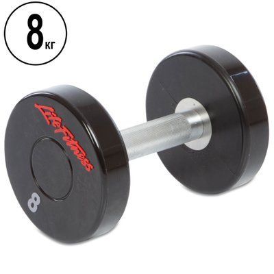Гантель цільна професійна LIFE FITNESS SC-80081-8 1шт 8кг