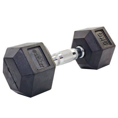 Гантель цільна шестигранна ZELART TA-5159-9 1шт 9кг