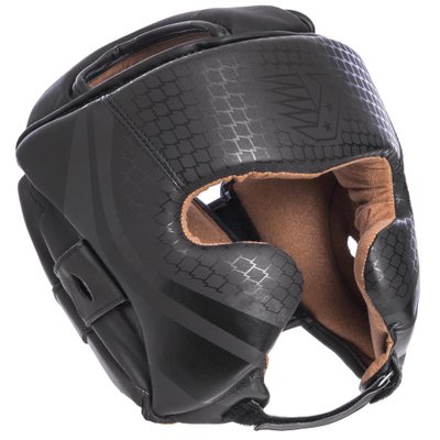 Шлем боксерский в мексиканском стиле кожаный VELO VL-2225 M черный