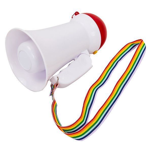 Гучномовець мегафон (рупор) HW-1R 15 W білий-червоний