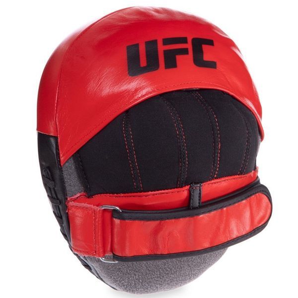 Лапа Вигнута для боксу та єдиноборств UFC PRO Micro UCP-75344 23х17,5х4,5см 2шт чорний-червоний