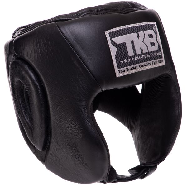 Шлем боксерский открытый кожаный TOP KING Open Chin TKHGOC S черный