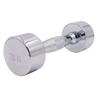 Гантель хромований Zelart SC-8017-3 1шт 3кг
