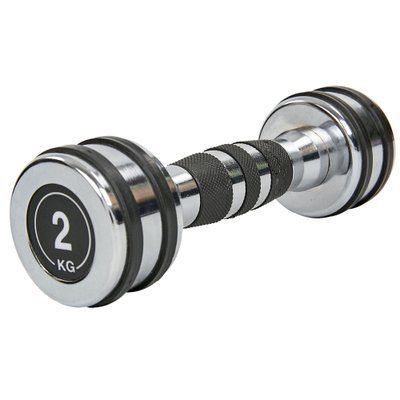 Гантель хромований Zelart TA-8232-2 1шт 2кг