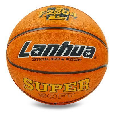 М'яч баскетбольний гумовий LANHUA Super soft F2304 №7 помаранчевий
