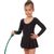 Купальник для танцев и гимнастики с длинным рукавом и юбкой Lingo CO-7046 150-162см черный